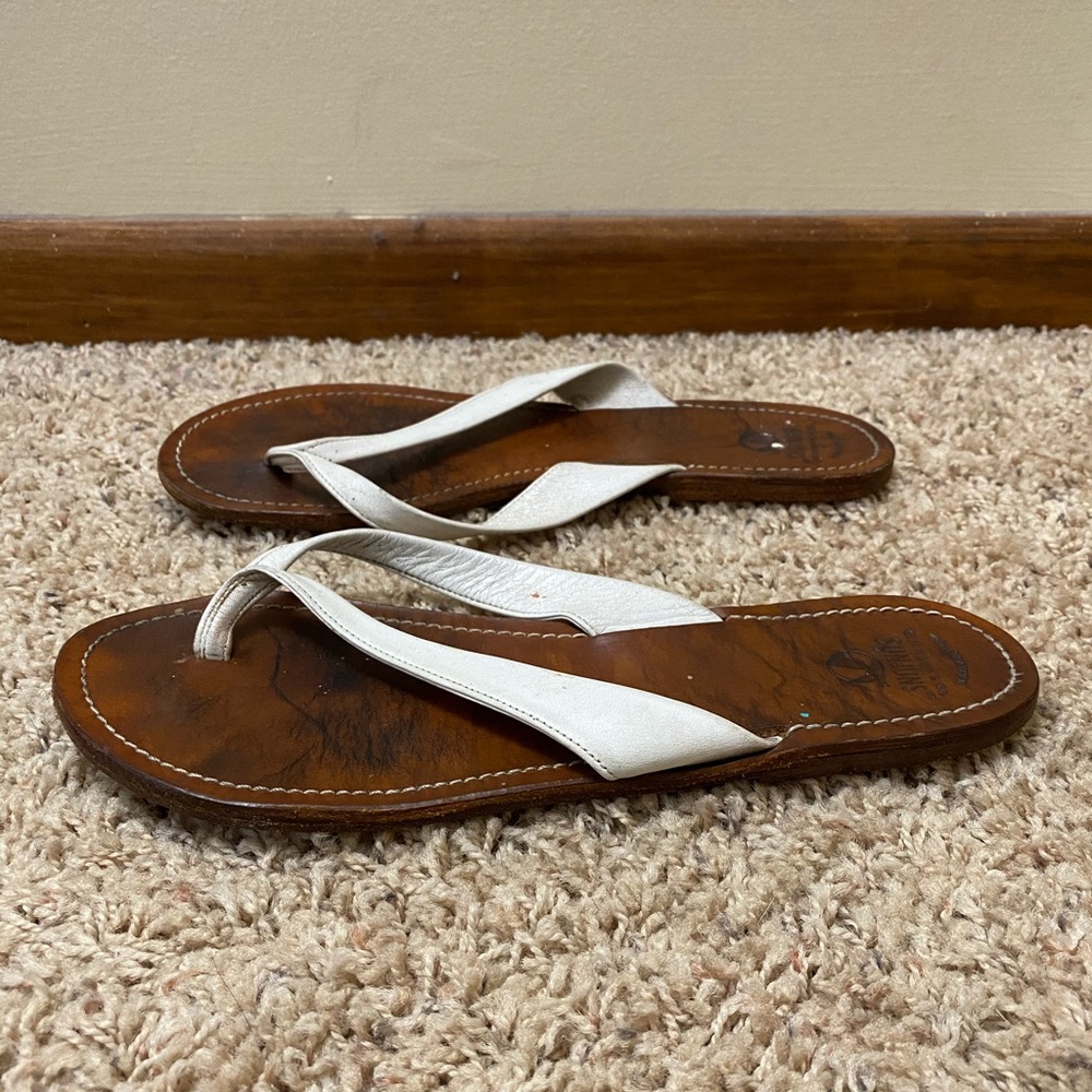 Vintage Authentic Leather Sandal Flip Flops